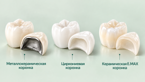Виды протезирования зубов коронками в Astra Dent